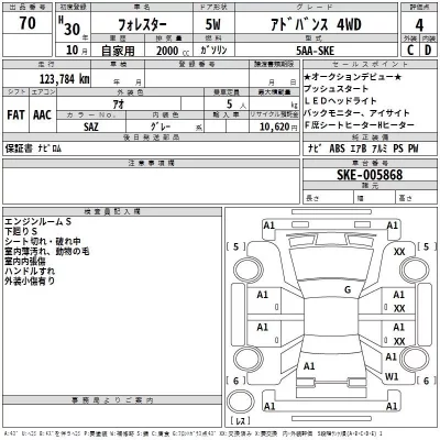 Subaru FORESTER  с аукциона в Японии
