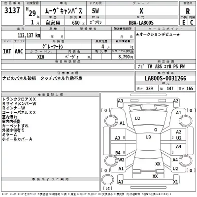 Daihatsu MOVE CANBUS  с аукциона в Японии