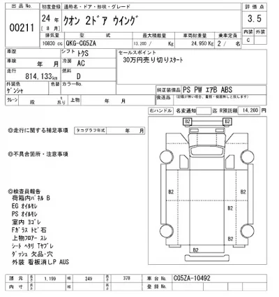 Nissan QUON  с аукциона в Японии