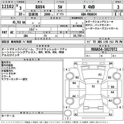 Toyota RAV4  с аукциона в Японии