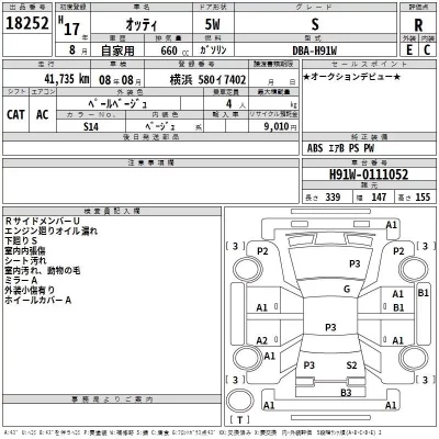 Nissan OTTI  с аукциона в Японии