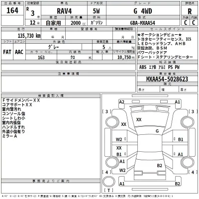Toyota RAV4  с аукциона в Японии