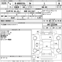 Honda N WGN лот № 3135 оценка R  с аукциона в Японии 2