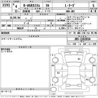 Honda N WGN лот № 3191 оценка 5  с аукциона в Японии 2