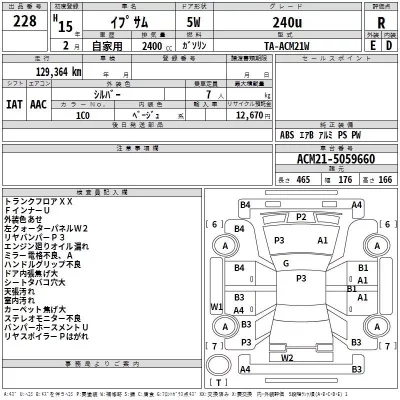 Toyota IPSUM  с аукциона в Японии