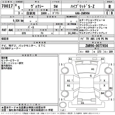 Toyota VOXY  с аукциона в Японии