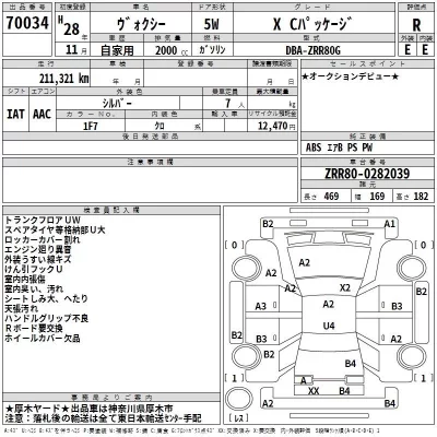 Toyota VOXY  с аукциона в Японии