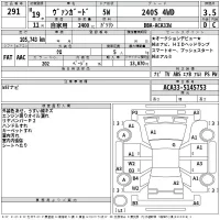 Toyota VANGUARD лот № 291 оценка 3.5  с аукциона в Японии 2