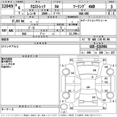 Subaru CROSSTREK  с аукциона в Японии
