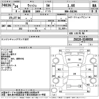 Toyota WISH лот № 74036 оценка RA  с аукциона в Японии 2
