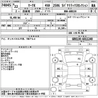 Toyota MARK X лот № 74045 оценка RA  с аукциона в Японии 2