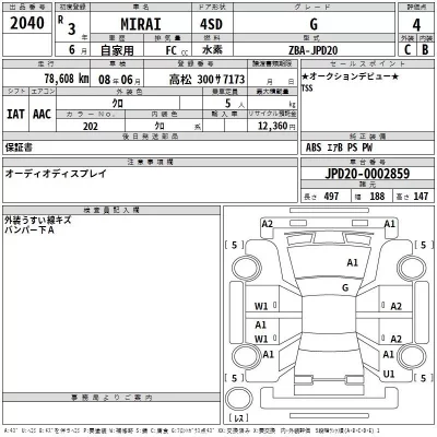Toyota MIRAI  с аукциона в Японии