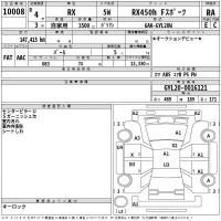 Lexus RX лот № 10008 оценка RA  с аукциона в Японии 2
