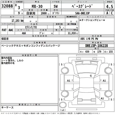 Mazda MX-30  с аукциона в Японии