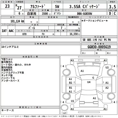 Toyota ALPHARD  с аукциона в Японии