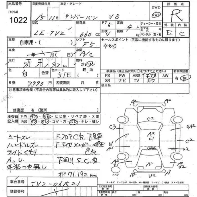 Subaru SAMBAR  с аукциона в Японии