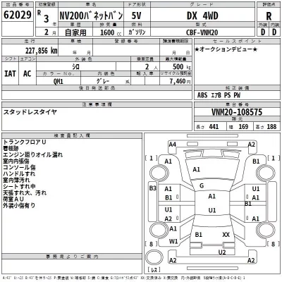 Nissan NV200  с аукциона в Японии