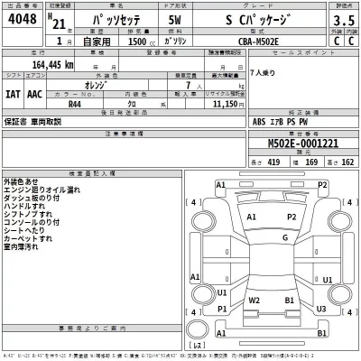 Toyota PASSO SETTE  с аукциона в Японии