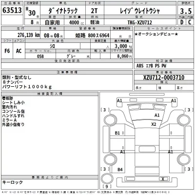 Toyota DYNA  с аукциона в Японии