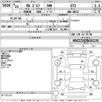 Volkswagen GOLF лот № 5038 оценка 3.5  с аукциона в Японии 2