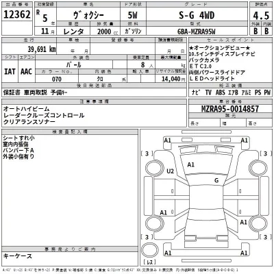 Toyota VOXY  с аукциона в Японии