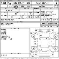 BMW 7-Series лот № 5061 оценка 4  с аукциона в Японии 2