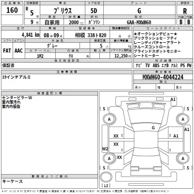 Toyota PRIUS  с аукциона в Японии