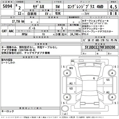 Tesla TEALA MODELX  с аукциона в Японии