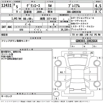 Toyota GRANACE  с аукциона в Японии