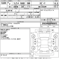Fiat 500X лот № 5109 оценка 4.5  с аукциона в Японии 2