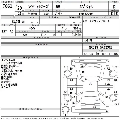 Daihatsu HIJET VAN  с аукциона в Японии