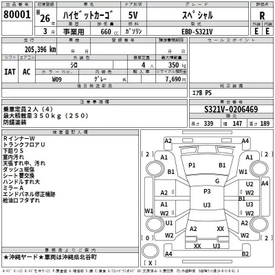 Daihatsu HIJET VAN  с аукциона в Японии