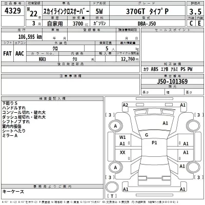 Nissan SKYLINE CROSSOVER  с аукциона в Японии