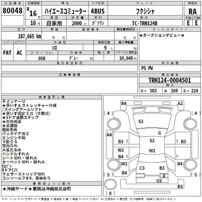 Toyota HIACE  с аукциона в Японии