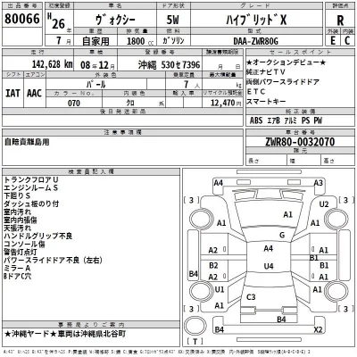 Toyota VOXY  с аукциона в Японии