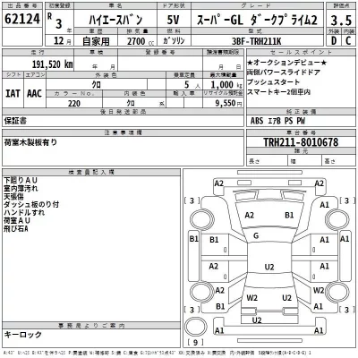 Toyota HIACE VAN  с аукциона в Японии
