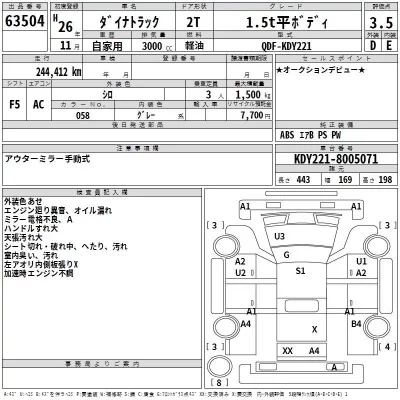 Toyota DYNA  с аукциона в Японии