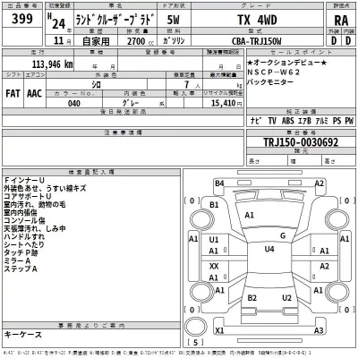 Toyota LAND CRUISER PRADO  с аукциона в Японии