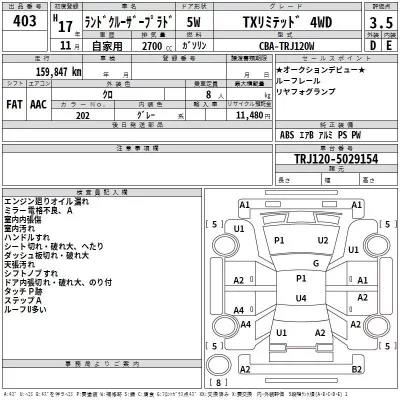 Toyota LAND CRUISER PRADO  с аукциона в Японии