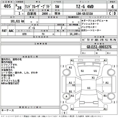 Toyota LAND CRUISER PRADO  с аукциона в Японии