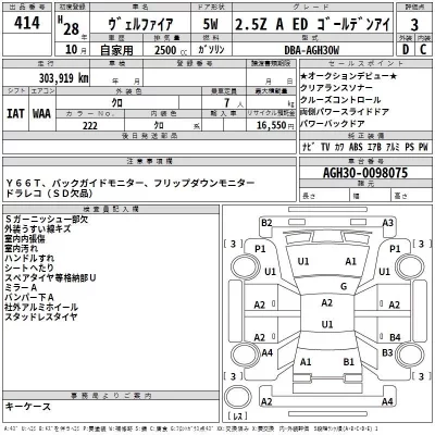 Toyota VELLFIRE  с аукциона в Японии