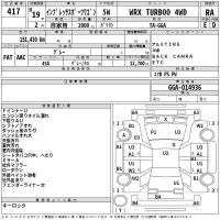 Subaru IMPREZA лот № 417 оценка RA  с аукциона в Японии 2