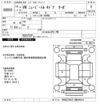 Volkswagen NEW BEETLE лот № 80005 оценка 0  с аукциона в Японии 3
