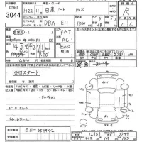 Nissan NOTE лот № 3044 оценка R  с аукциона в Японии 10