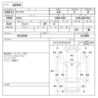 Nissan TEANA лот № 1050 оценка 3  с аукциона в Японии 6