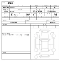 Nissan RASHEEN лот № 4005 оценка G  с аукциона в Японии 6