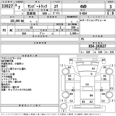Subaru SAMBAR  с аукциона в Японии