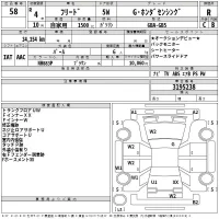 Honda FREED лот № 58 оценка R  с аукциона в Японии 2