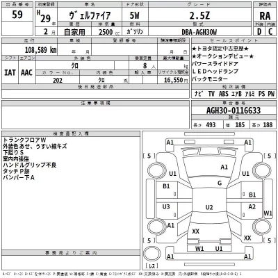 Toyota VELLFIRE  с аукциона в Японии