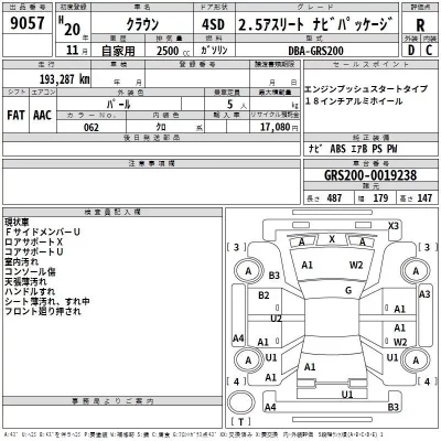 Toyota CROWN  с аукциона в Японии